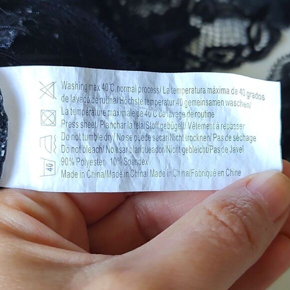 Avidlove Size Large Black Lace Sheer Halter Bralette - Picture 9 of 10